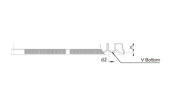 V bottom (d1 / d2 drawing)