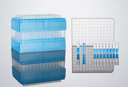 Sample tubes in SBS rack (photo)
