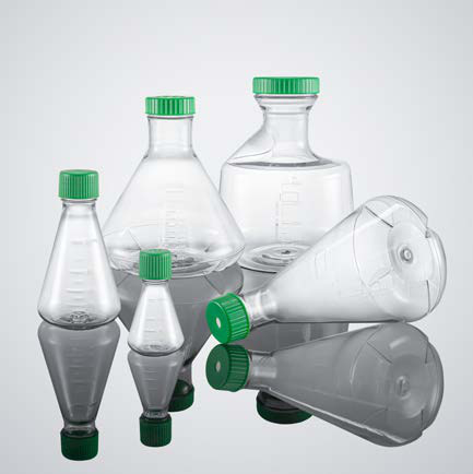 Triangle flasks 125 – 5000 mL, vented and sealed caps (photo)